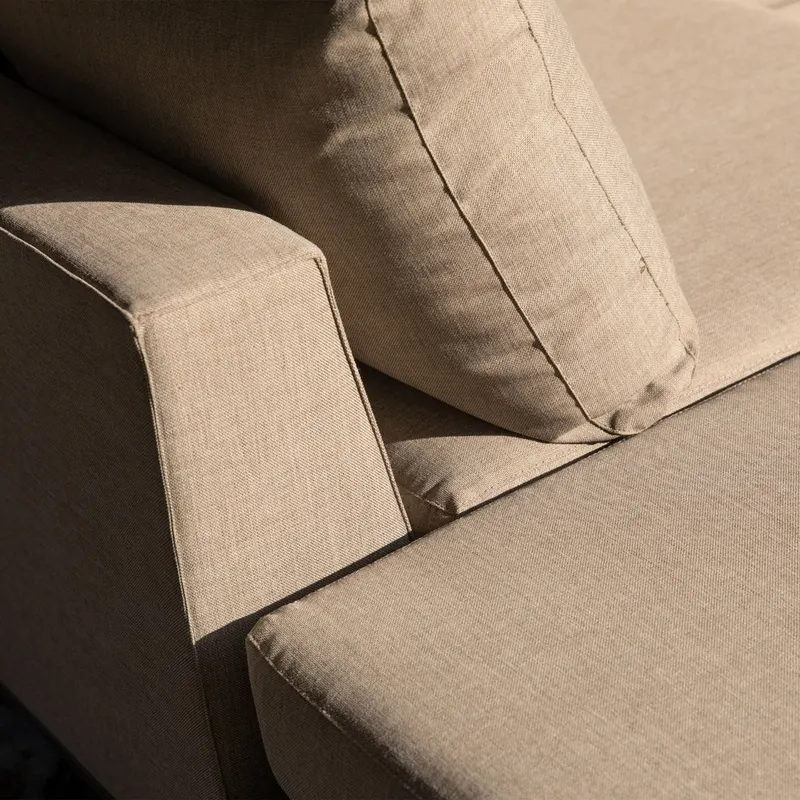 Sicilie Gartenlounge aus Aluminium, Taupe links, Detail