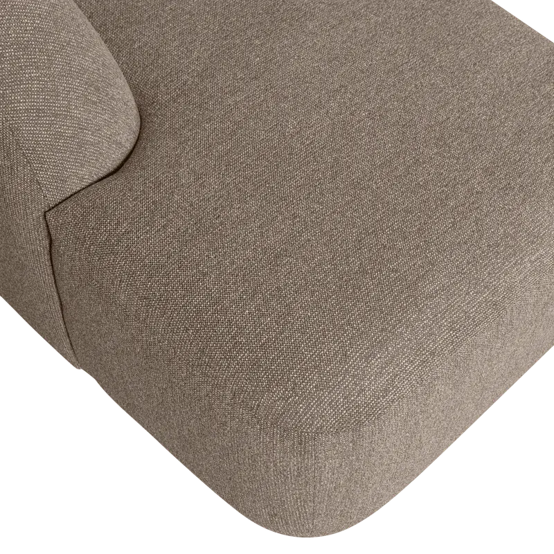 Sloping U-förmiges Ecksofa, Hellbraun melange, Melangegewebe, Detail, Ansicht 1