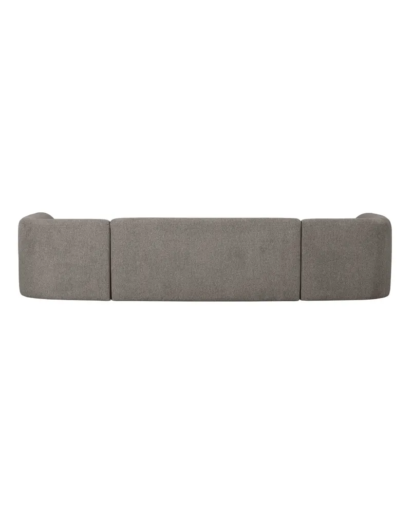Sloping U-förmiges Ecksofa, Grau melange, Melangegewebe, Ansicht 3