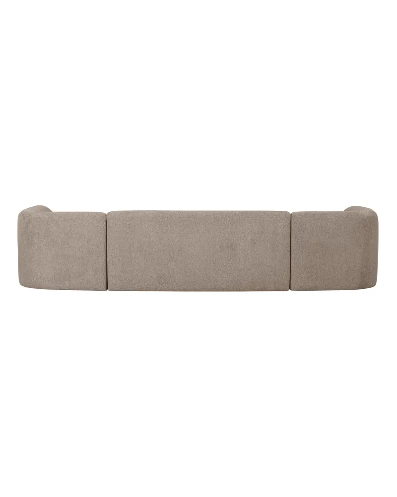 Sloping U-förmiges Ecksofa, Natur melange, Melangegewebe, Ansicht 3