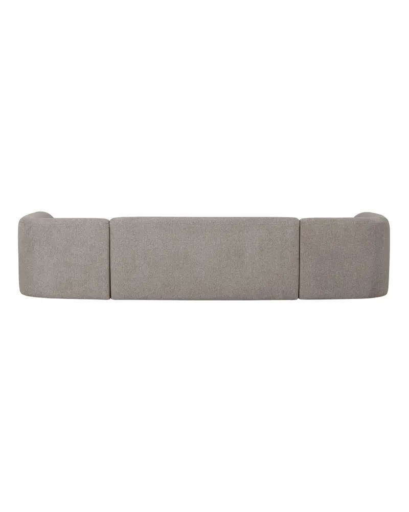 Sloping U-förmiges Ecksofa, Off white melange, Melangegewebe, Ansicht 3