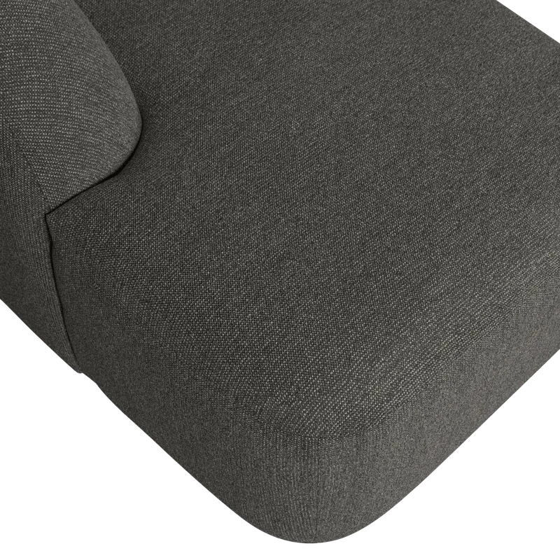 Sloping U-förmiges Ecksofa, Grau/schwarz melange, Melangegewebe, Detail, Ansicht 1