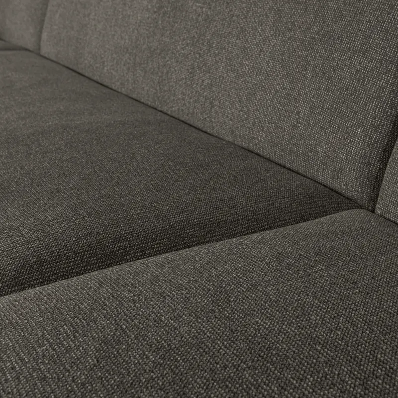 Sloping U-förmiges Ecksofa, Grau/schwarz melange, Melangegewebe, Detail, Ansicht 2