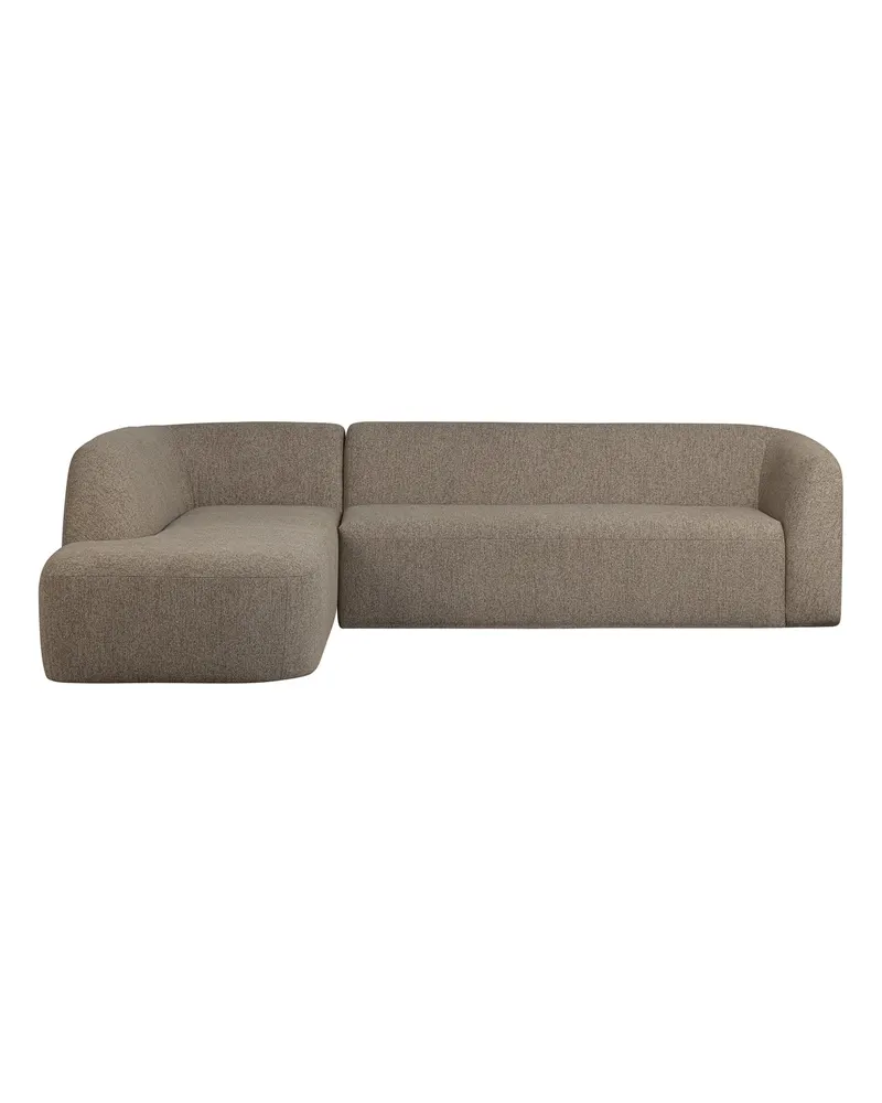 Sloping Ecksofa, Hellbraun melange, links, Ansicht 2