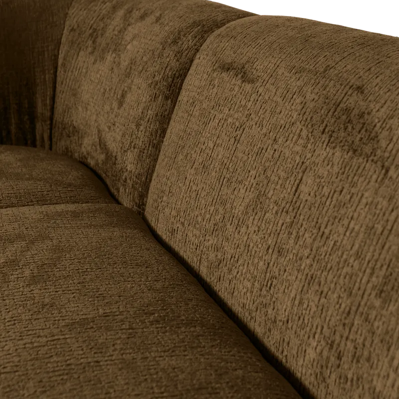 Sloping Ecksofa, Brass Struktursamt, links, Detail, Ansicht 1