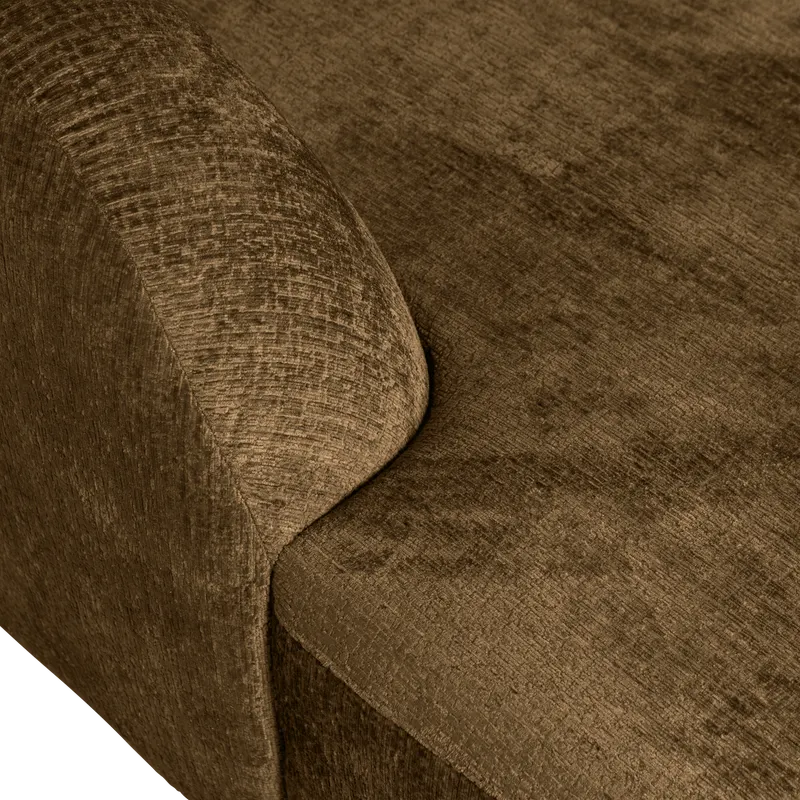 Sloping Ecksofa, Brass Struktursamt, links, Detail, Ansicht 2