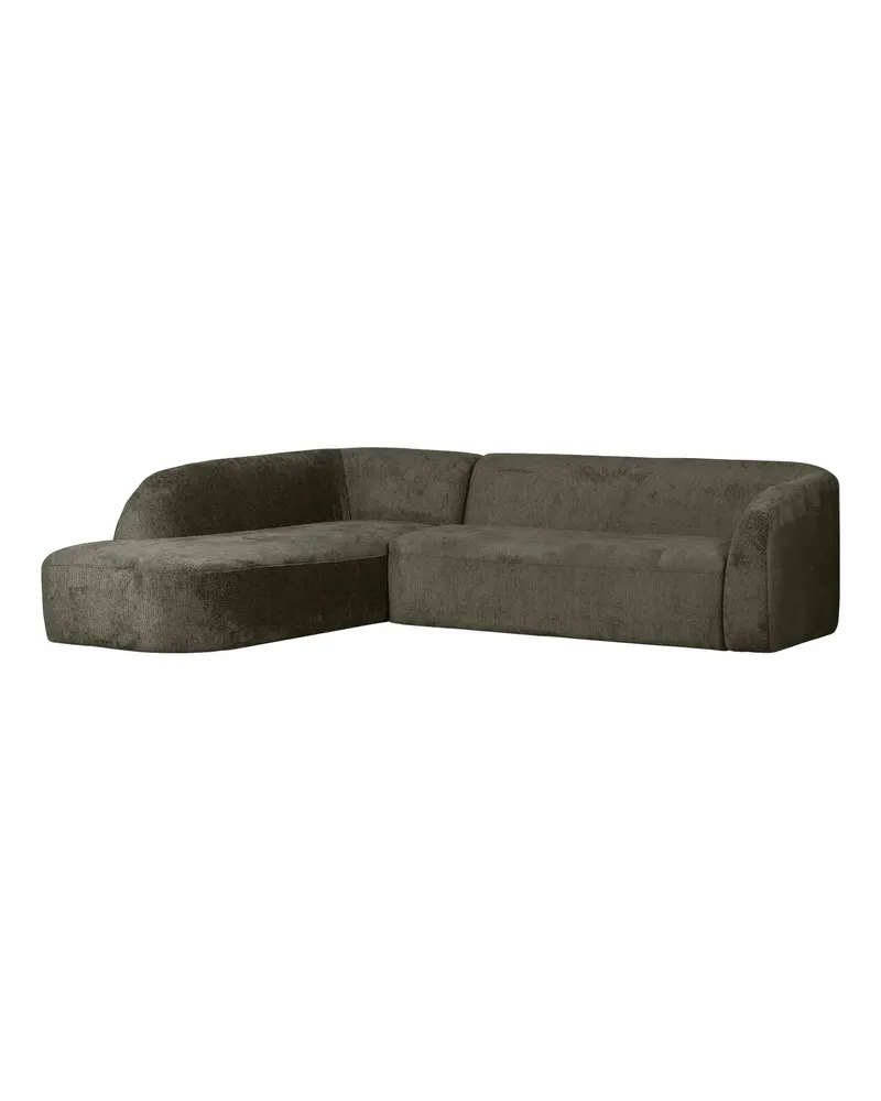 Sloping Ecksofa, Frost Struktursamt, links, Ansicht 1
