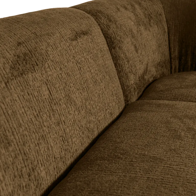 Sloping Ecksofa, Brass Struktursamt, rechts, Detail, Ansicht 1