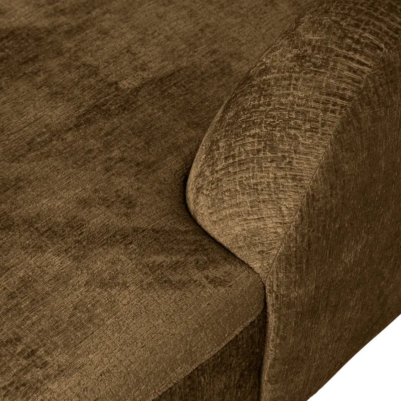 Sloping Ecksofa, Brass Struktursamt, rechts, Detail, Ansicht 2