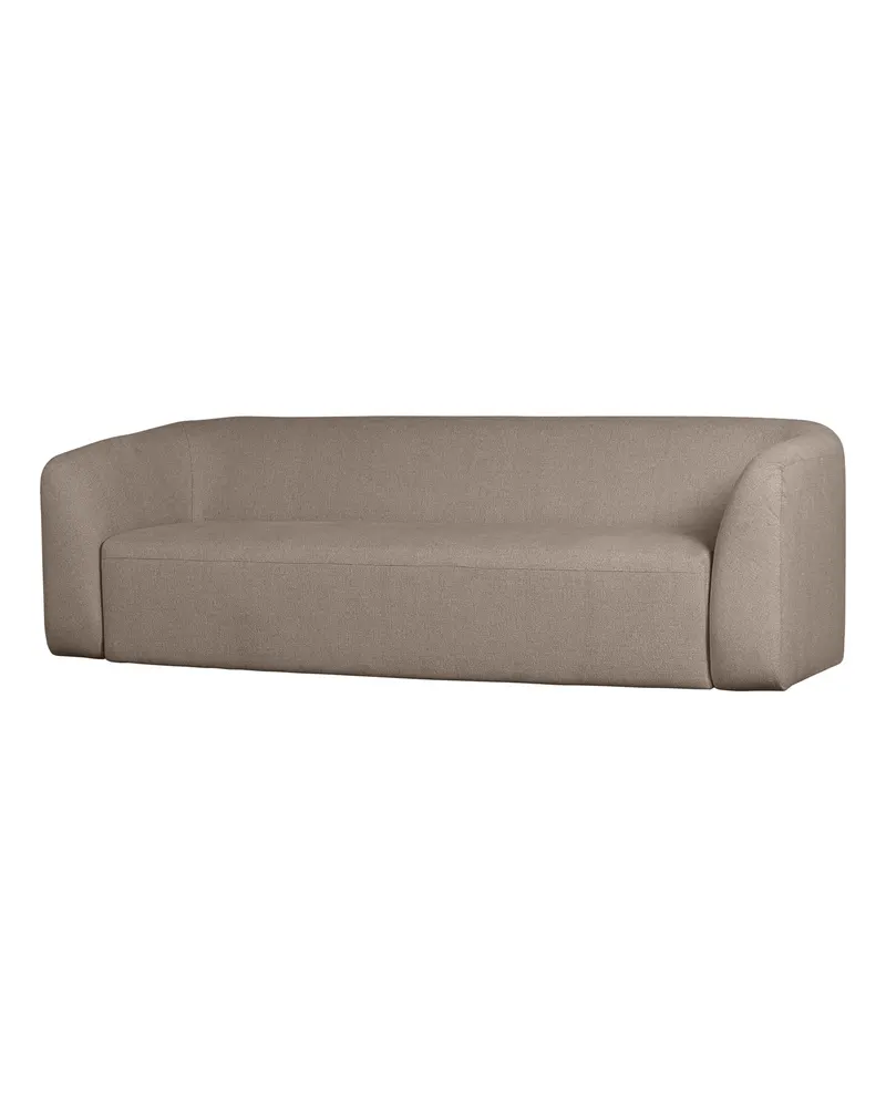 Sloping 3-Sitzer Sofa mit abgerundeter Form, Brass