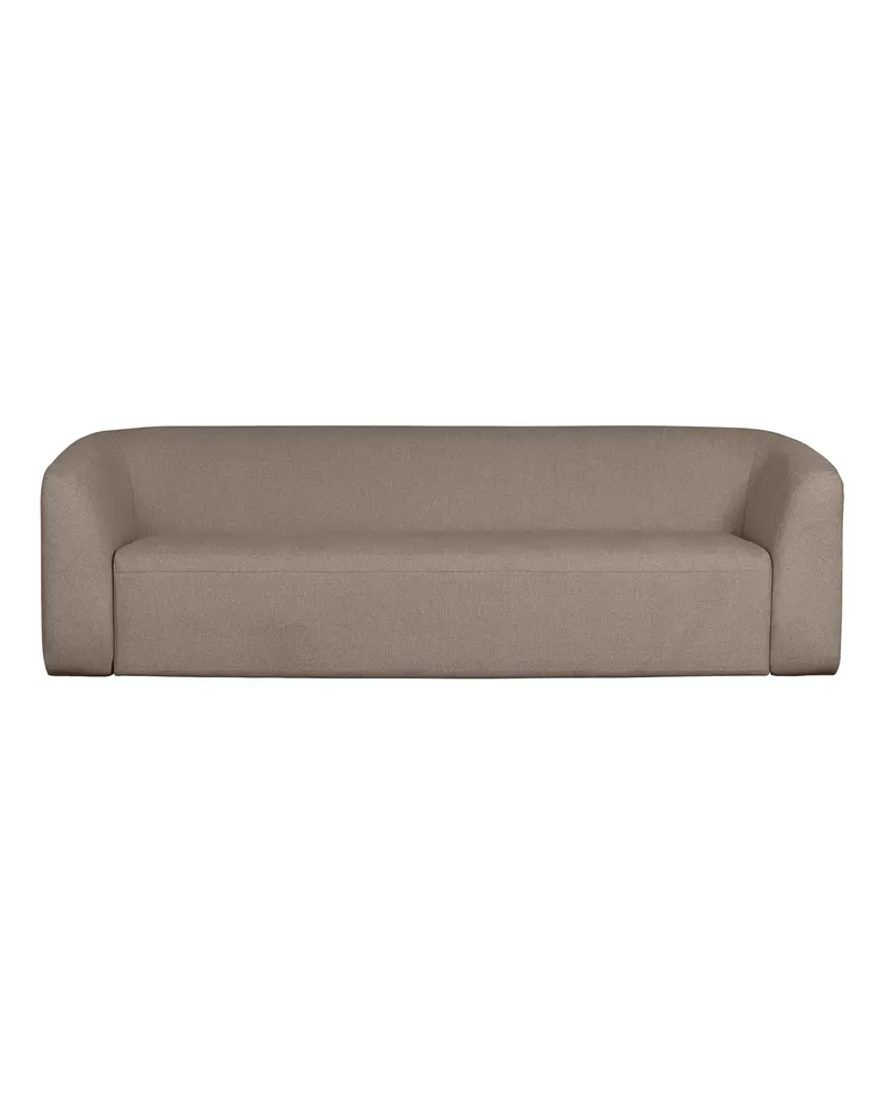 Sloping 3-Sitzer Sofa, Hellbraun melange, Melangegewebe, Ansicht 2
