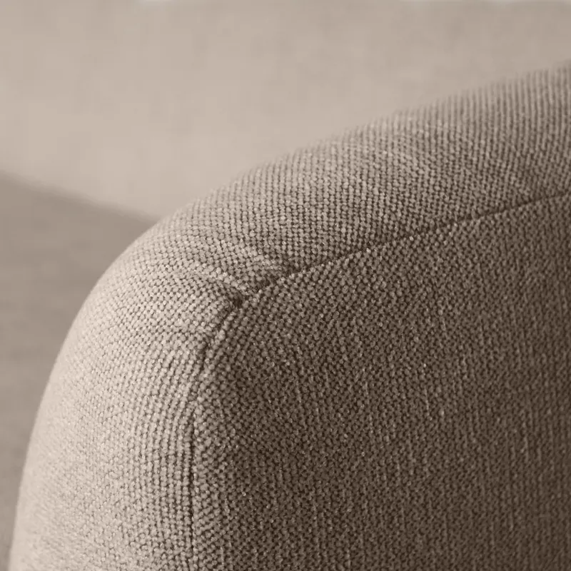 Sloping 3-Sitzer Sofa, Hellbraun melange, Melangegewebe, Detail, Ansicht 1