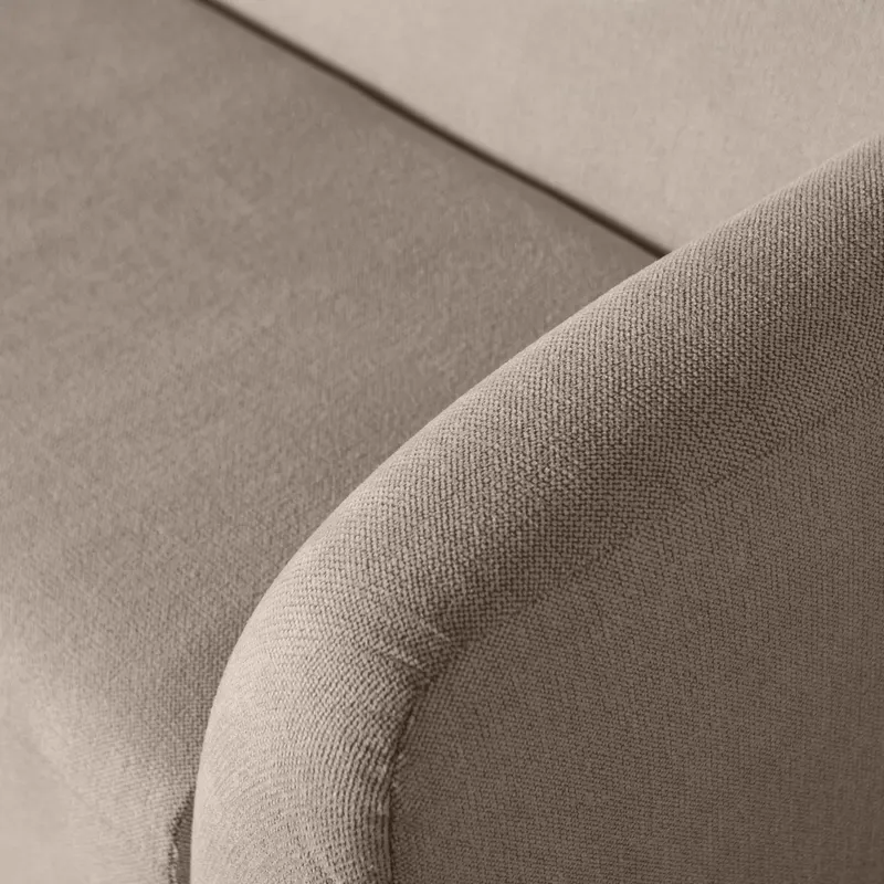 Sloping 3-Sitzer Sofa, Hellbraun melange, Melangegewebe, Detail, Ansicht 2