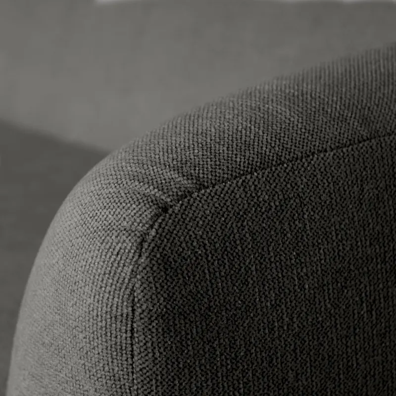 Sloping 3-Sitzer Sofa, Grau/schwarz melange, Melangegewebe, Detail, Ansicht 1