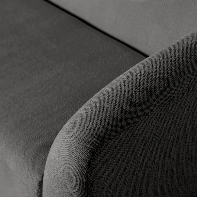 Sloping 3-Sitzer Sofa, Grau/schwarz melange, Melangegewebe, Detail, Ansicht 2