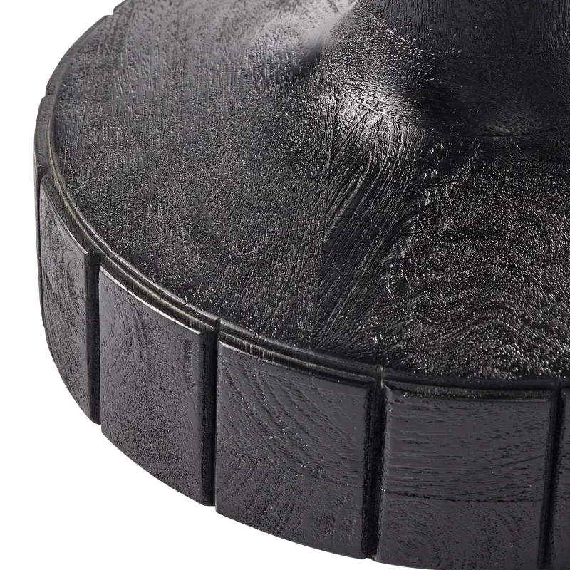 Soya Beistelltisch mit runder Glasplatte, Schwarz, Detail, Ansicht 2