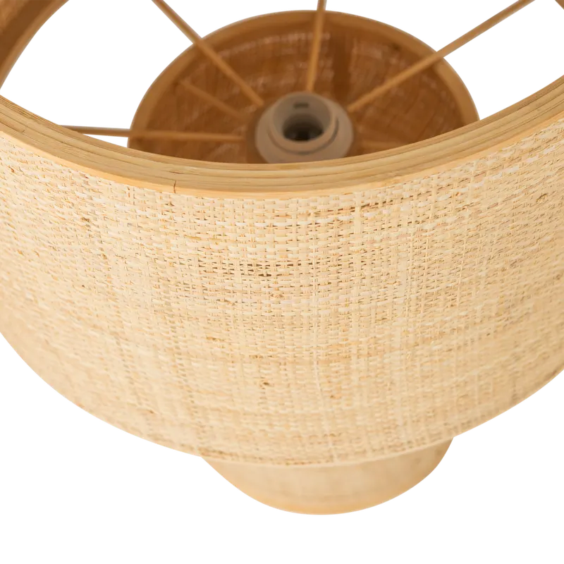 Syro Tischlampe aus Raffia, 42 × 42 × 55 cm, Detail, Ansicht 1