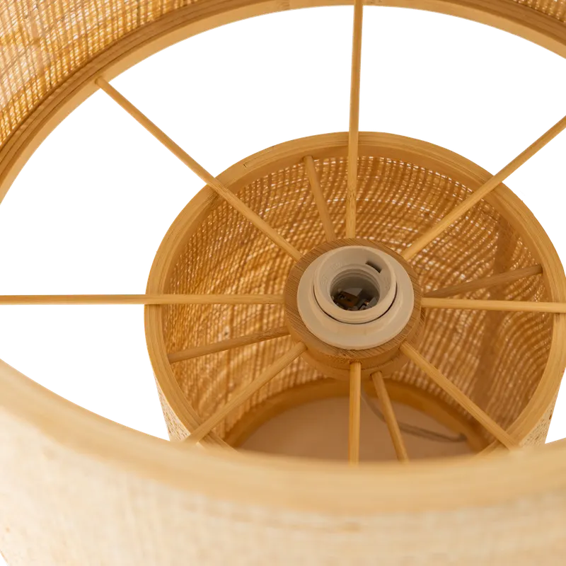 Syro Tischlampe aus Raffia, 42 × 42 × 55 cm, Detail, Ansicht 2