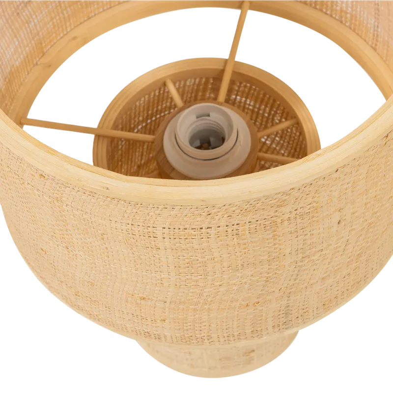 Syro Tischlampe aus Raffia, 28 × 28 × 38 cm, Detail, Ansicht 1