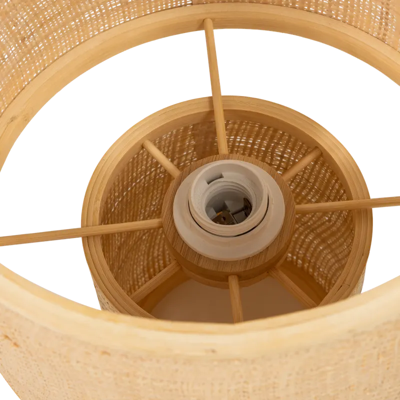 Syro Tischlampe aus Raffia, 28 × 28 × 38 cm, Detail, Ansicht 2