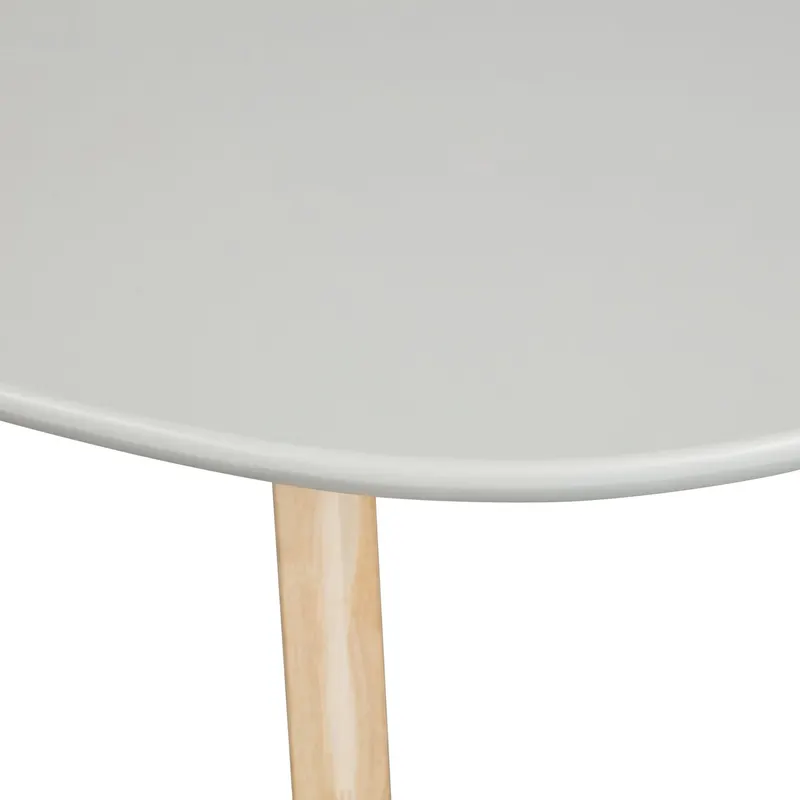 Tablo Esstisch mit organischer Form, Mist, Detail