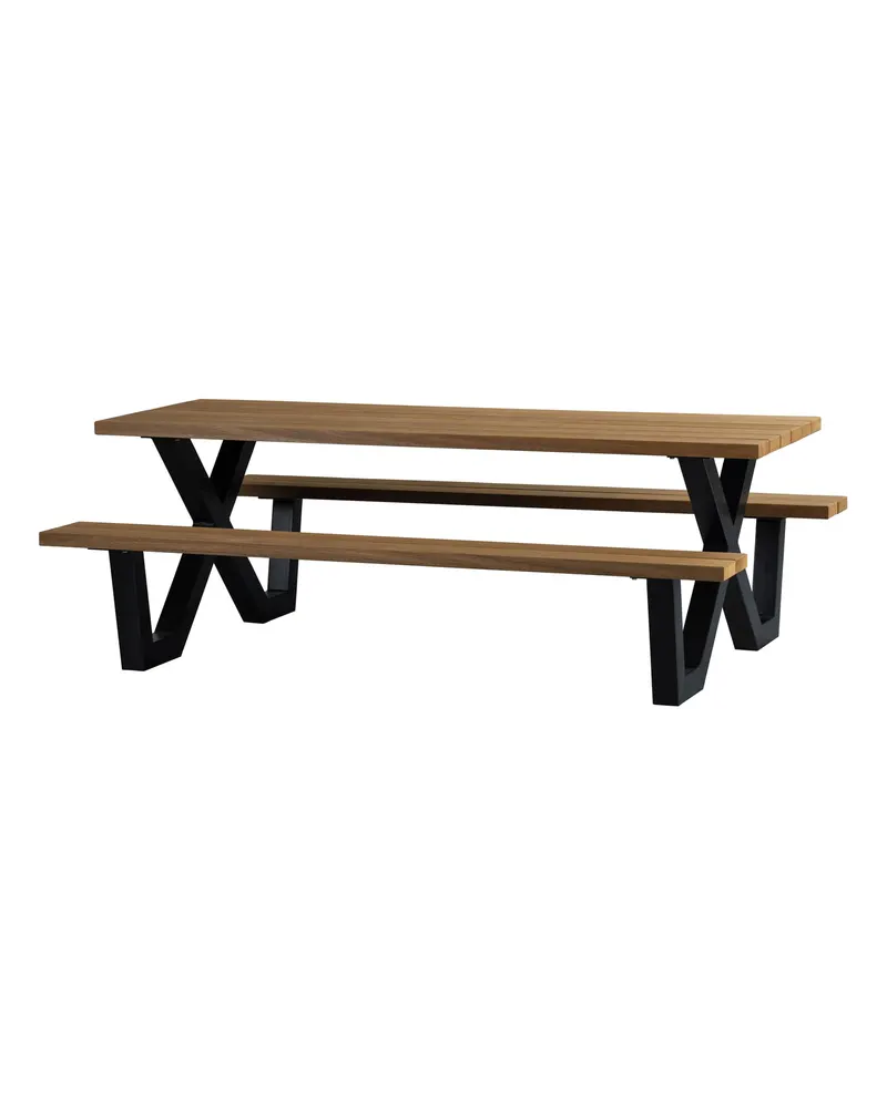 Tablo Gartentisch mit integrierten Sitzbänken, FSC®-zertifiziert, Natur