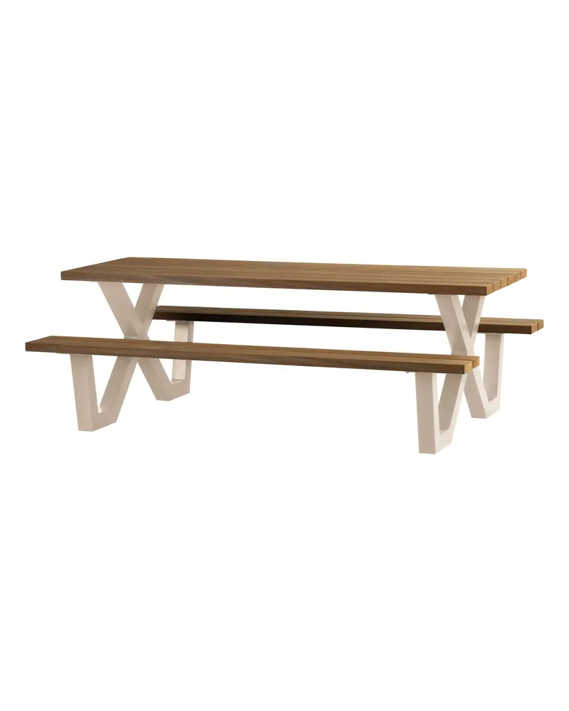 Tablo Gartentisch mit integrierten Sitzbänken, FSC®-zertifiziert, Natur