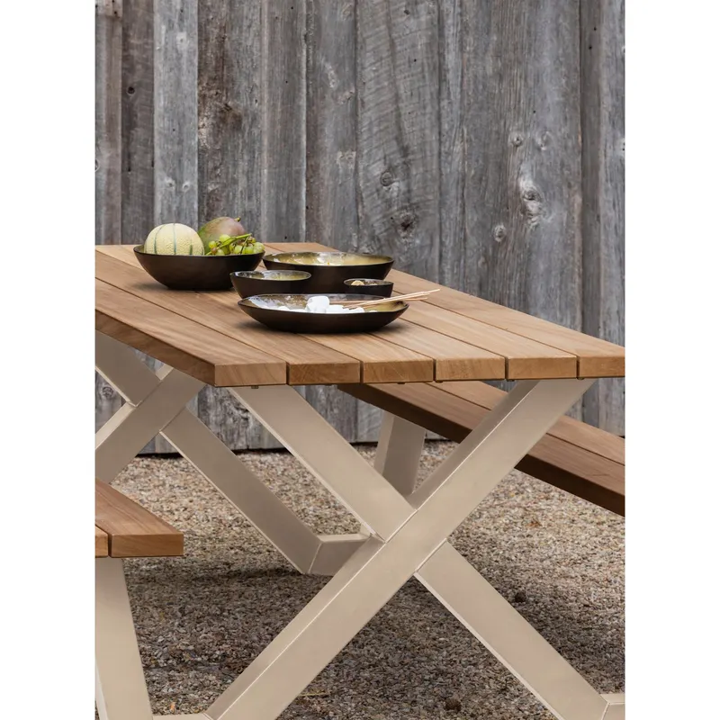 Tablo Gartentisch mit integrierten Sitzbänken, Natur, im Wohnraum, Ansicht 1