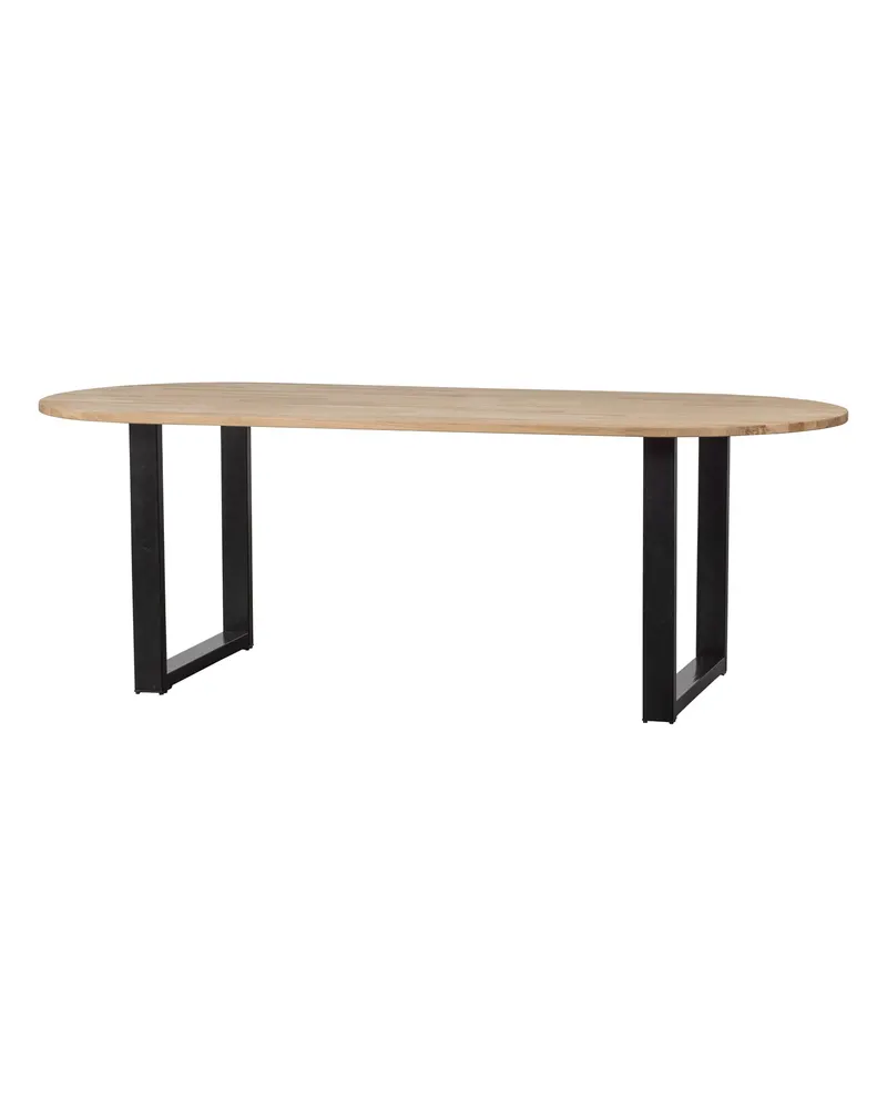Tablo Esstisch oval mit U-Gestell, Natur, Ansicht 1