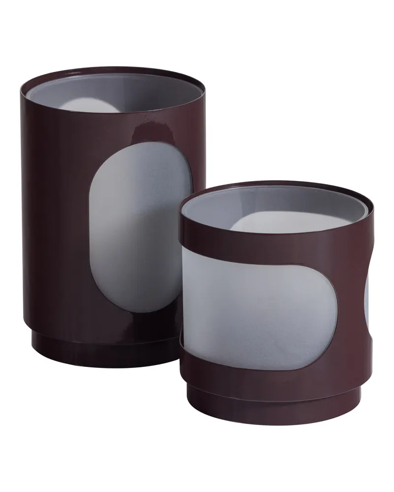 Tavo Kerzenhalter 2er-Set aus Metall und Glas