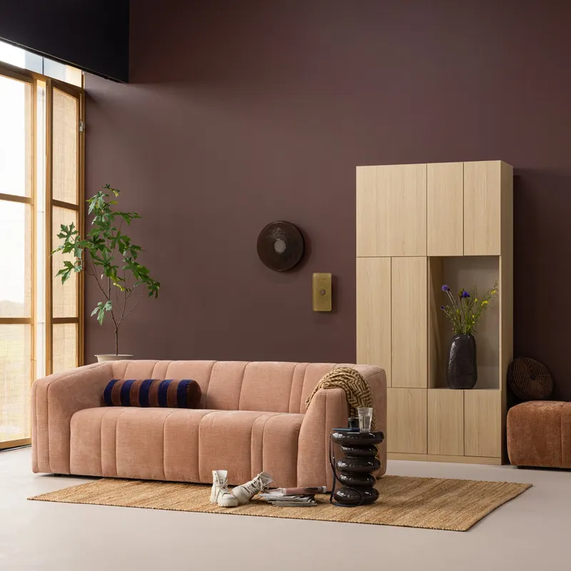 Tepas Teppich aus Jute, 170 × 240 cm Natur, im Wohnraum, Ansicht 1