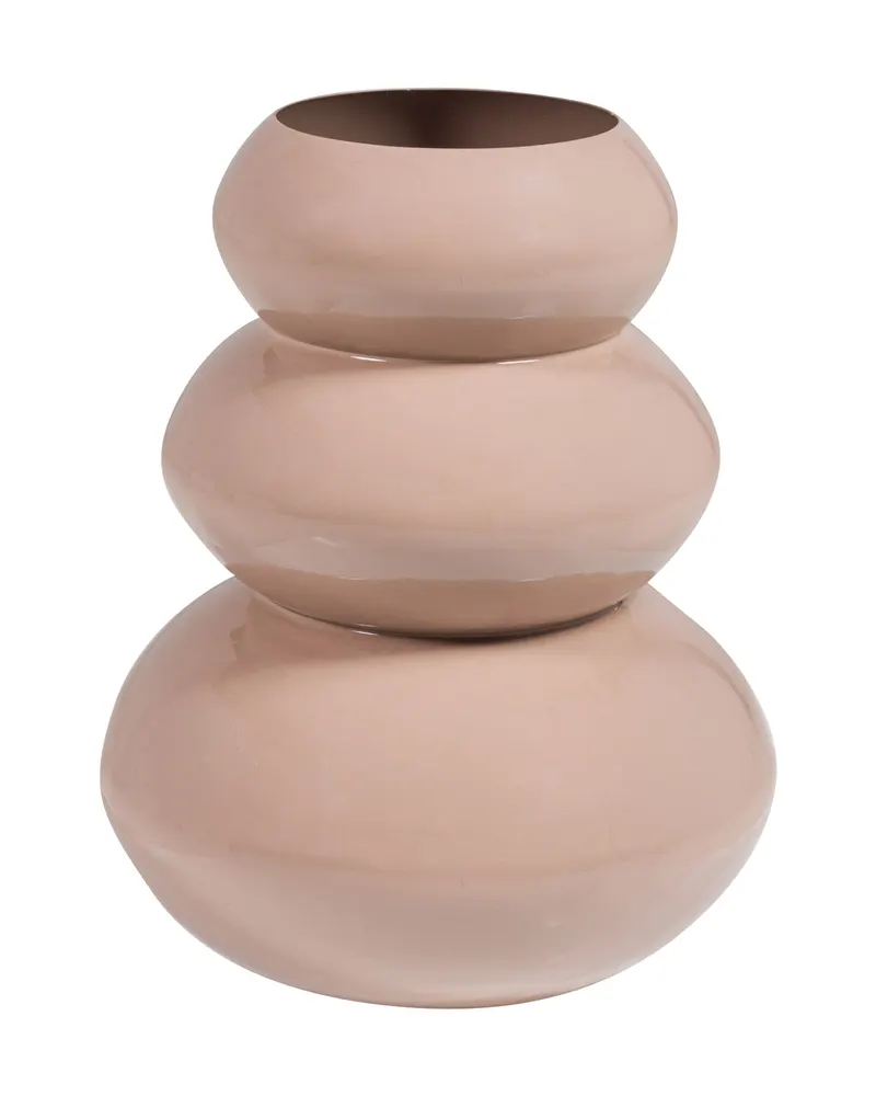 Tera Vase aus Metall, Hellrosa