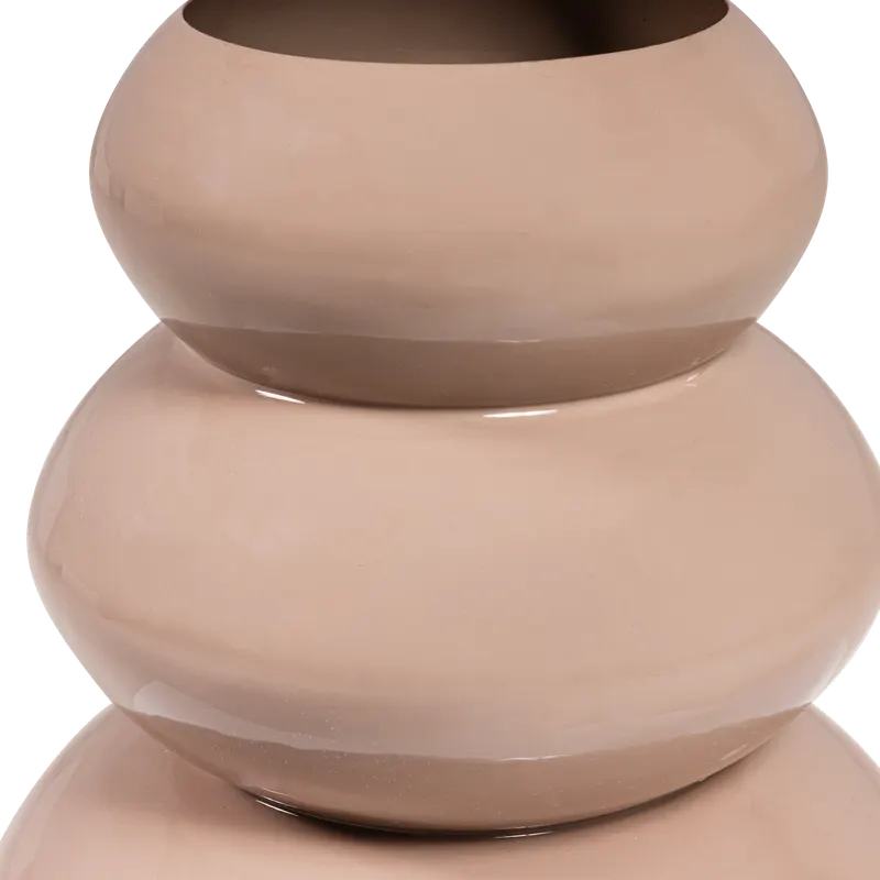 Tera Vase aus Metall, Hellrosa, Detail, Ansicht 2