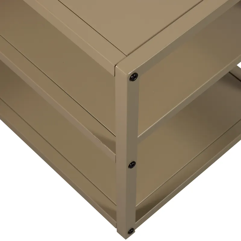 Teun TV-Möbel aus Metall, Klei grau, Detail