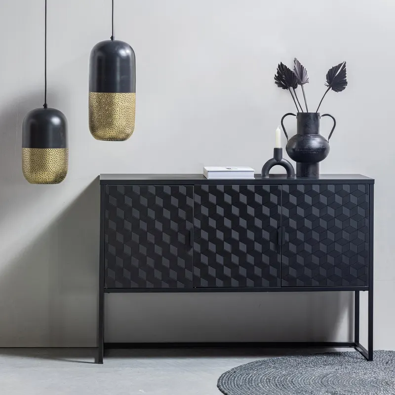 Tirsa Hängelampe aus Metall, 46 cm, im Wohnraum, Ansicht 1
