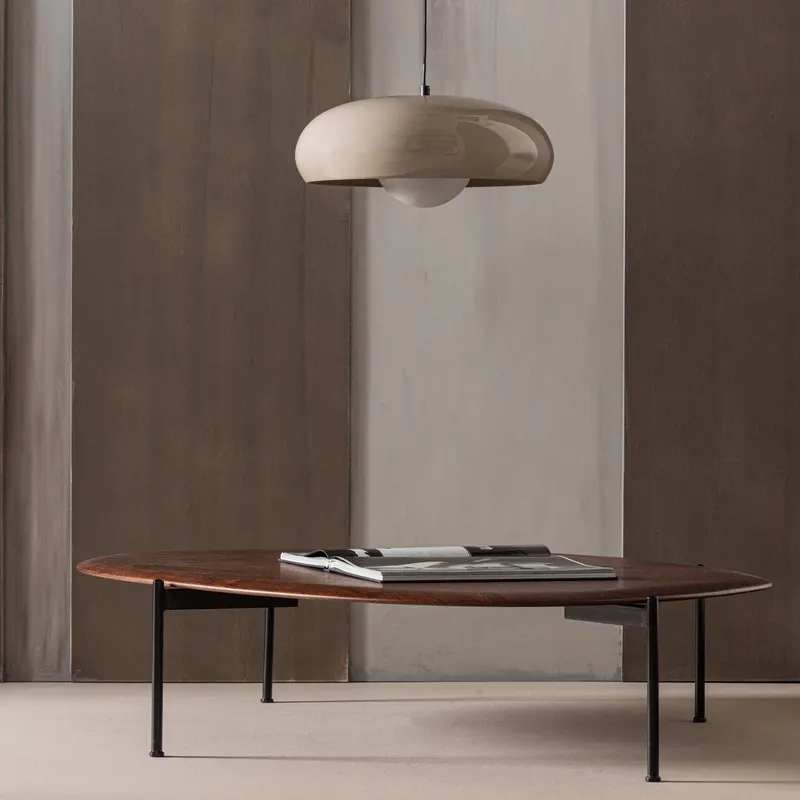 Kota Couchtisch aus MDF mit Furnier, Braun, im Wohnraum, Ansicht 1