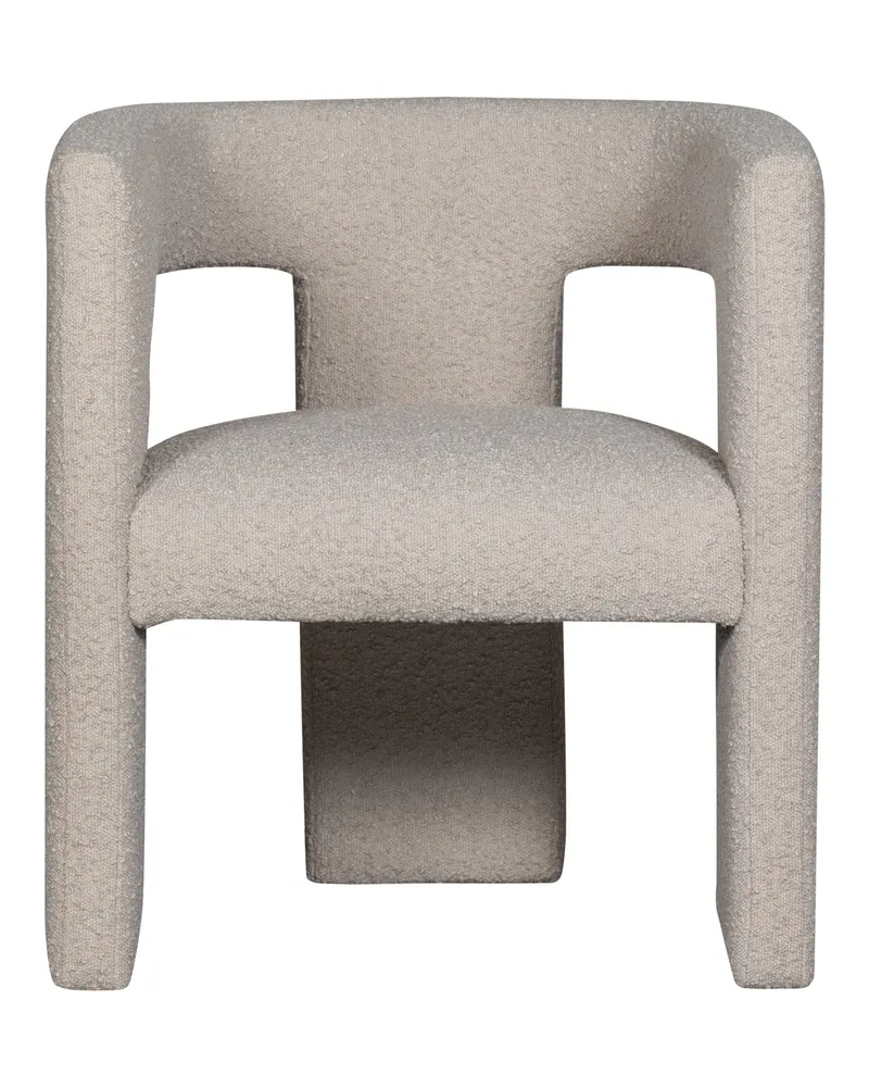 Tiwa Bouclé-Sessel mit breiten Polsterbeinen, Beige, Bouclé, Ansicht 2