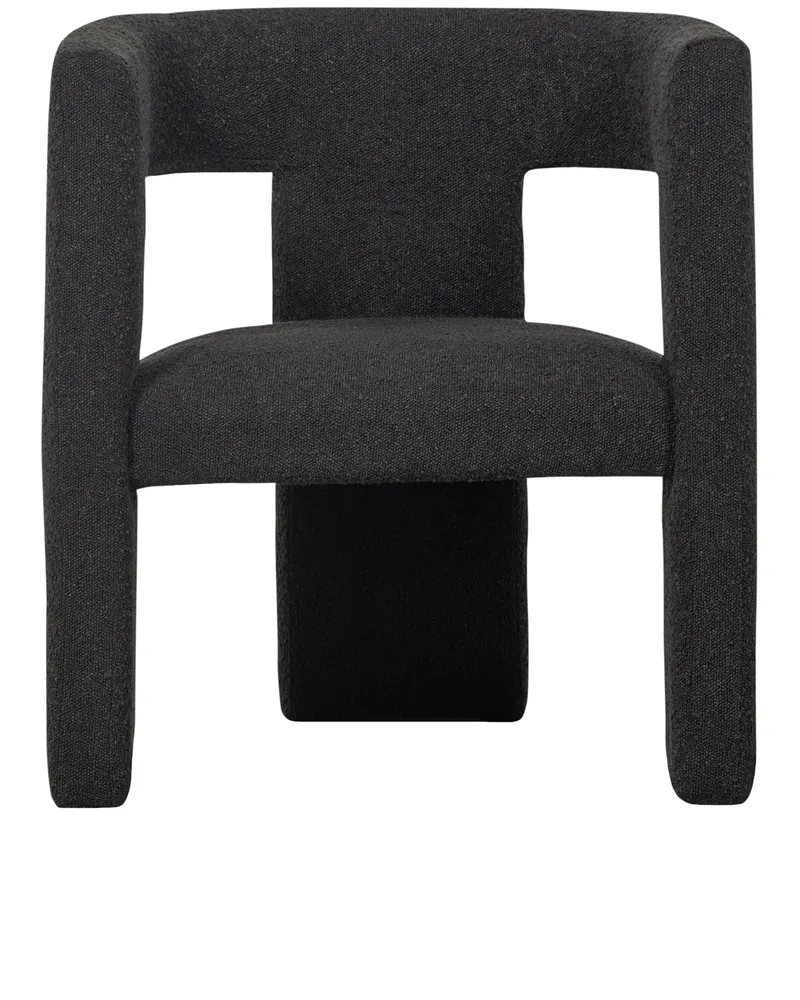 Tiwa Bouclé-Sessel mit breiten Polsterbeinen, Dunkelgrau, Bouclé, Ansicht 2