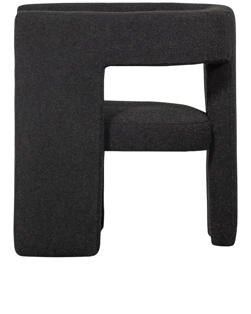 Tiwa Bouclé-Sessel mit breiten Polsterbeinen, Dunkelgrau, Bouclé, Ansicht 3
