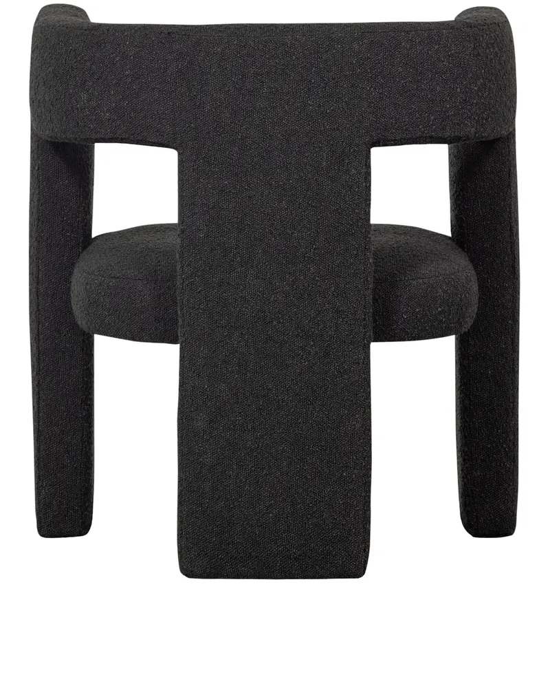 Tiwa Bouclé-Sessel mit breiten Polsterbeinen, Dunkelgrau, Bouclé, Ansicht 4