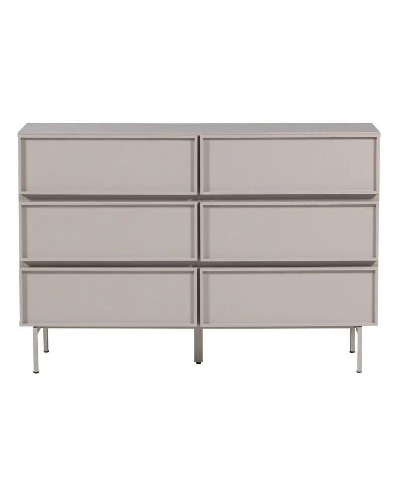 Tours Kommode 120 cm, Sand, 6 Schubladen, Ansicht 2