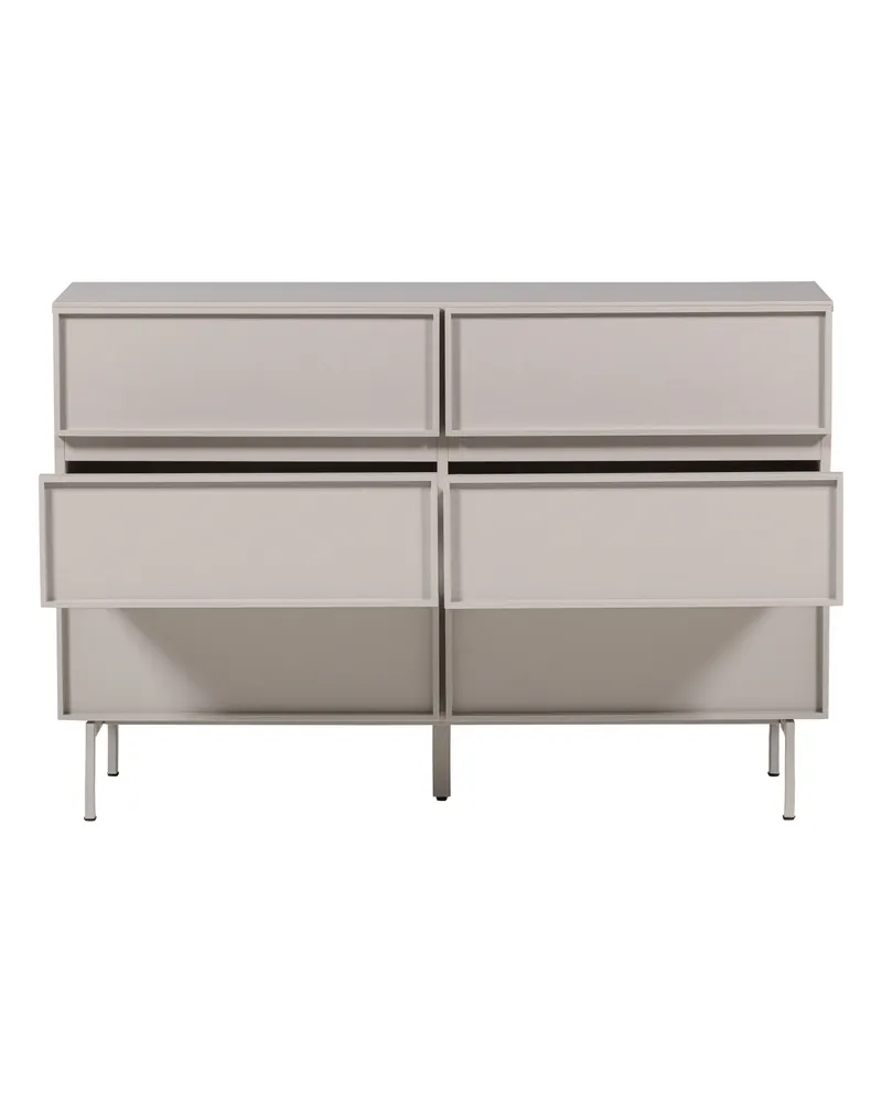 Tours Kommode 120 cm, Sand, 6 Schubladen, Ansicht 3