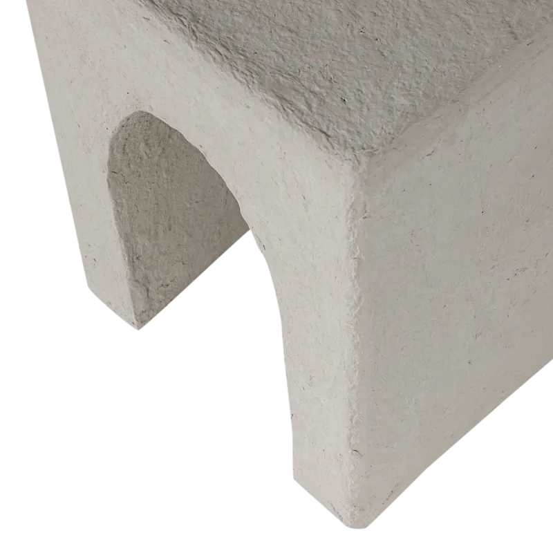 Tovi Beistelltisch aus Pappmaché, Grau, Detail, Ansicht 2