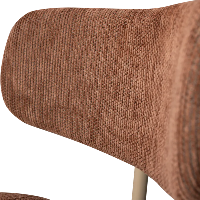 Travis Esszimmerstuhl mit gewebtem Stoff, Braun, Detail, Ansicht 1