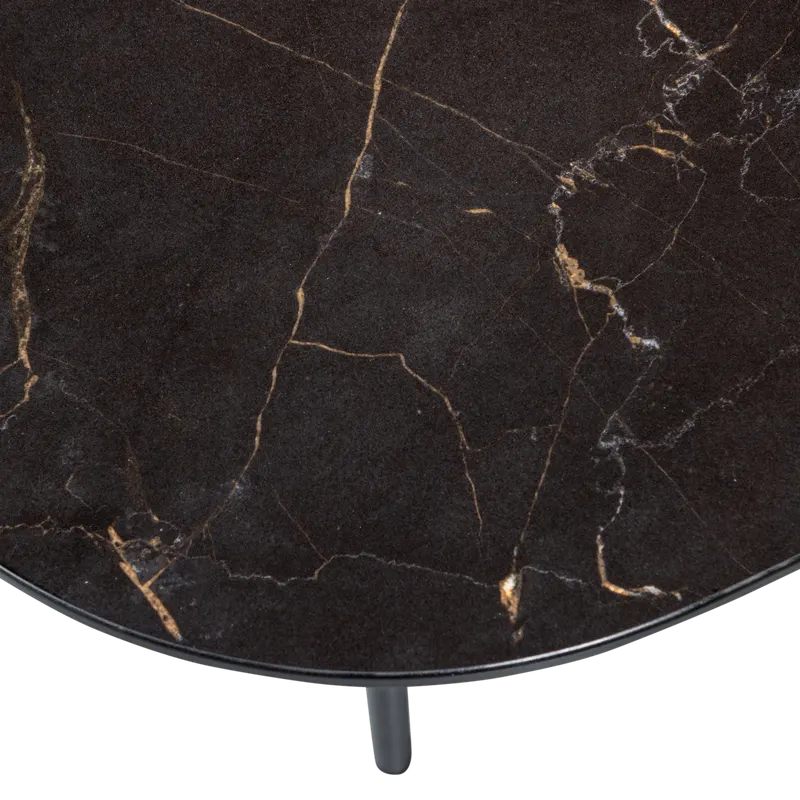 Vajen Couchtisch mit Marmoroptik, 70 × 70 cm, Detail, Ansicht 1