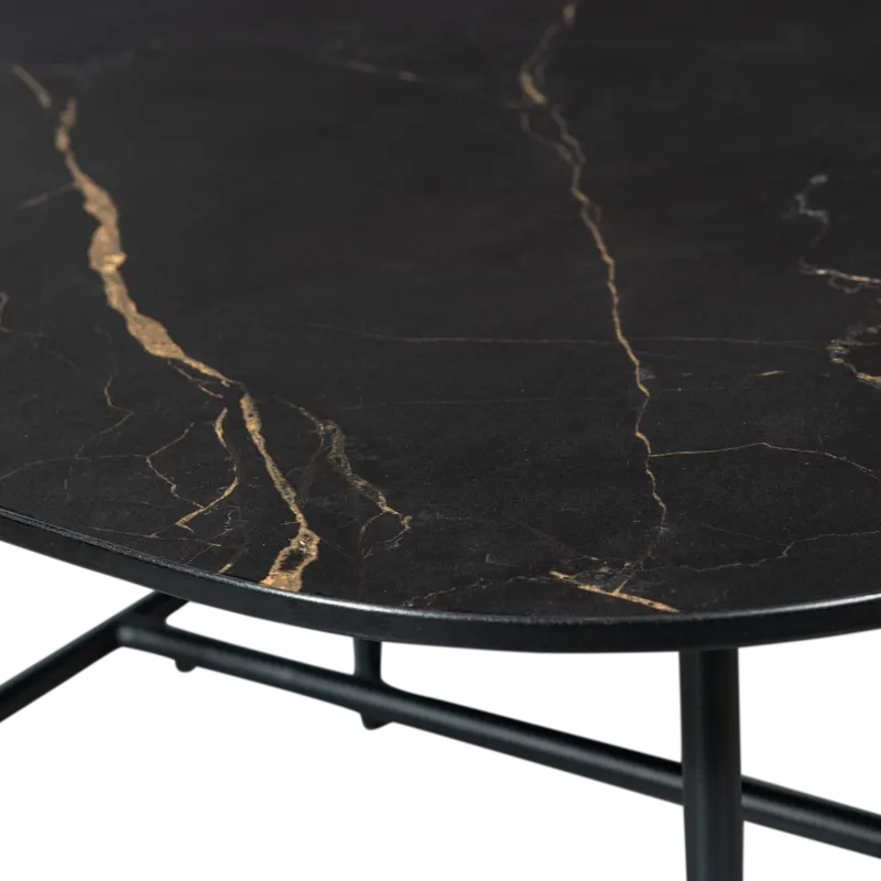 Vajen Couchtisch mit Marmoroptik, 70 × 70 cm, Detail, Ansicht 2