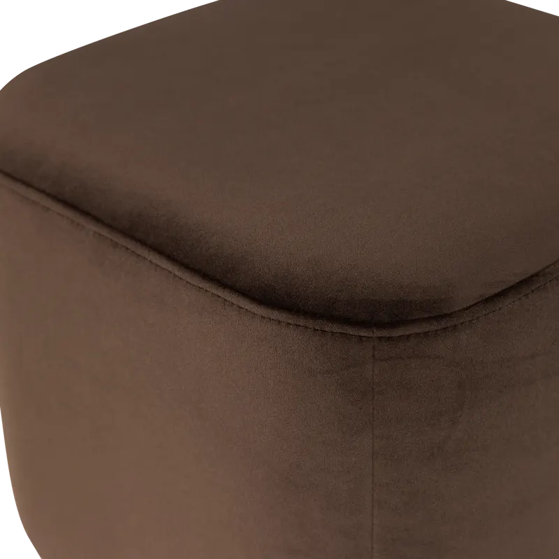 Valen Hocker aus Samt, Braun, Detail, Ansicht 2