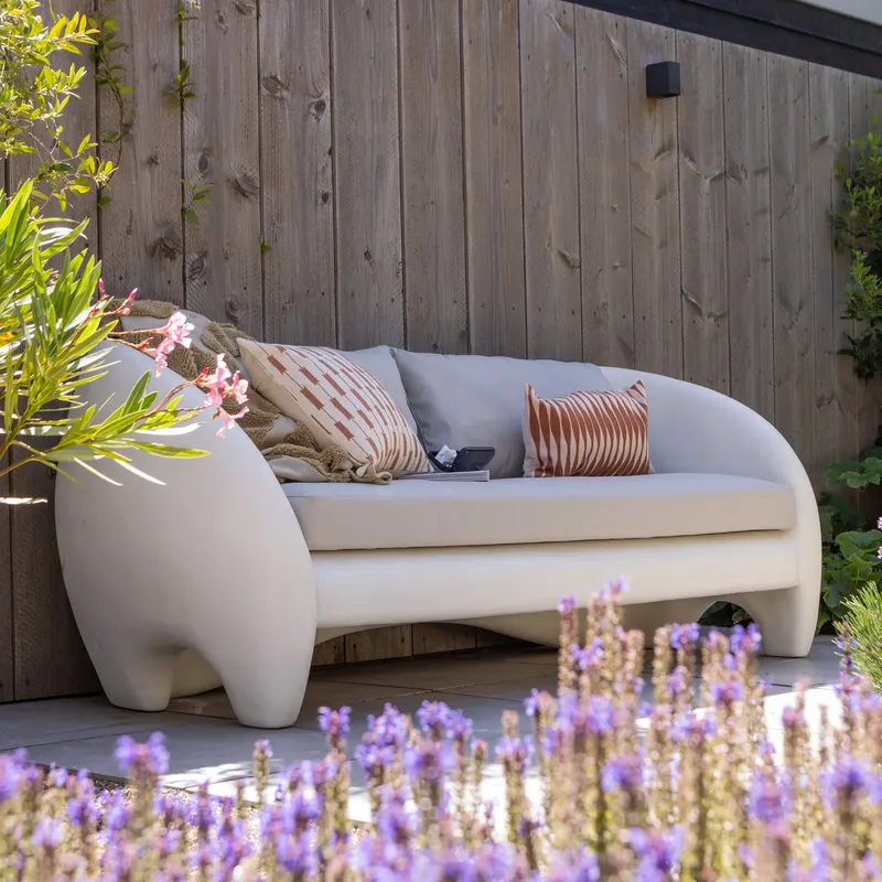 Viale Gartensofa Natur, 2-Sitzer, im Wohnraum, Ansicht 1