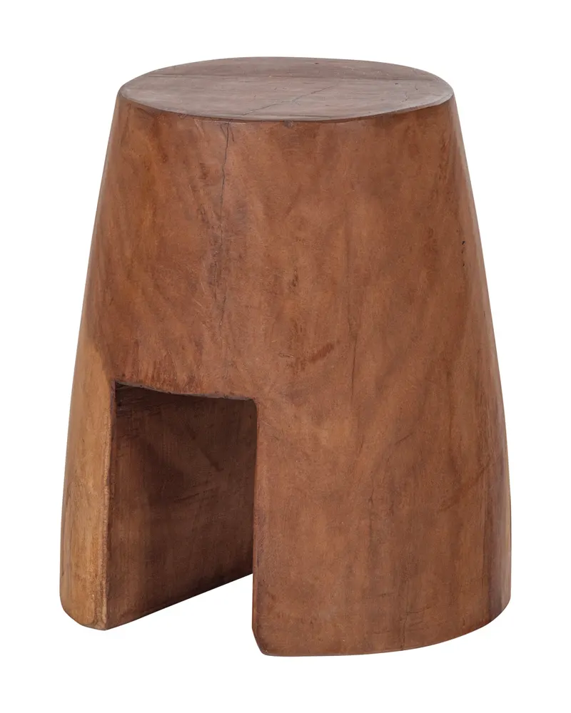 Viri Hocker aus Holz, Natur
