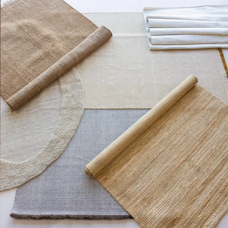 Weavly Teppich 170 x 240 cm, Braun/natur, im Wohnraum, Ansicht 1
